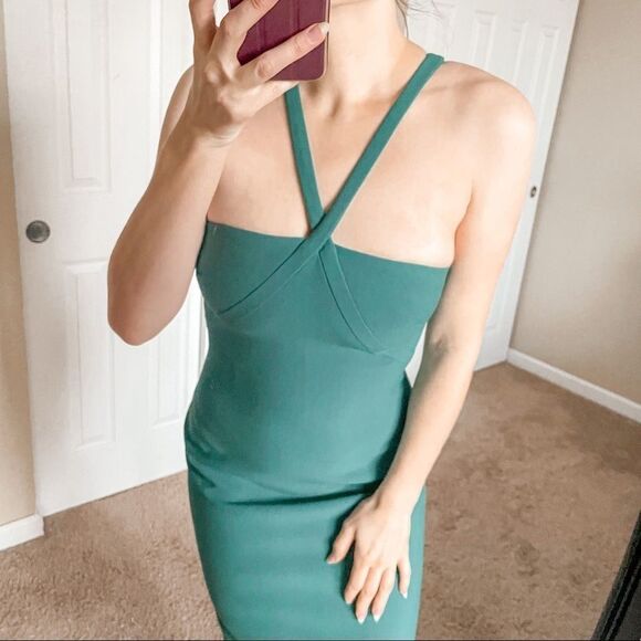 Likely Bridgeport Bodycon Dress Sleeveless Green 8 - Picture 3 of 10